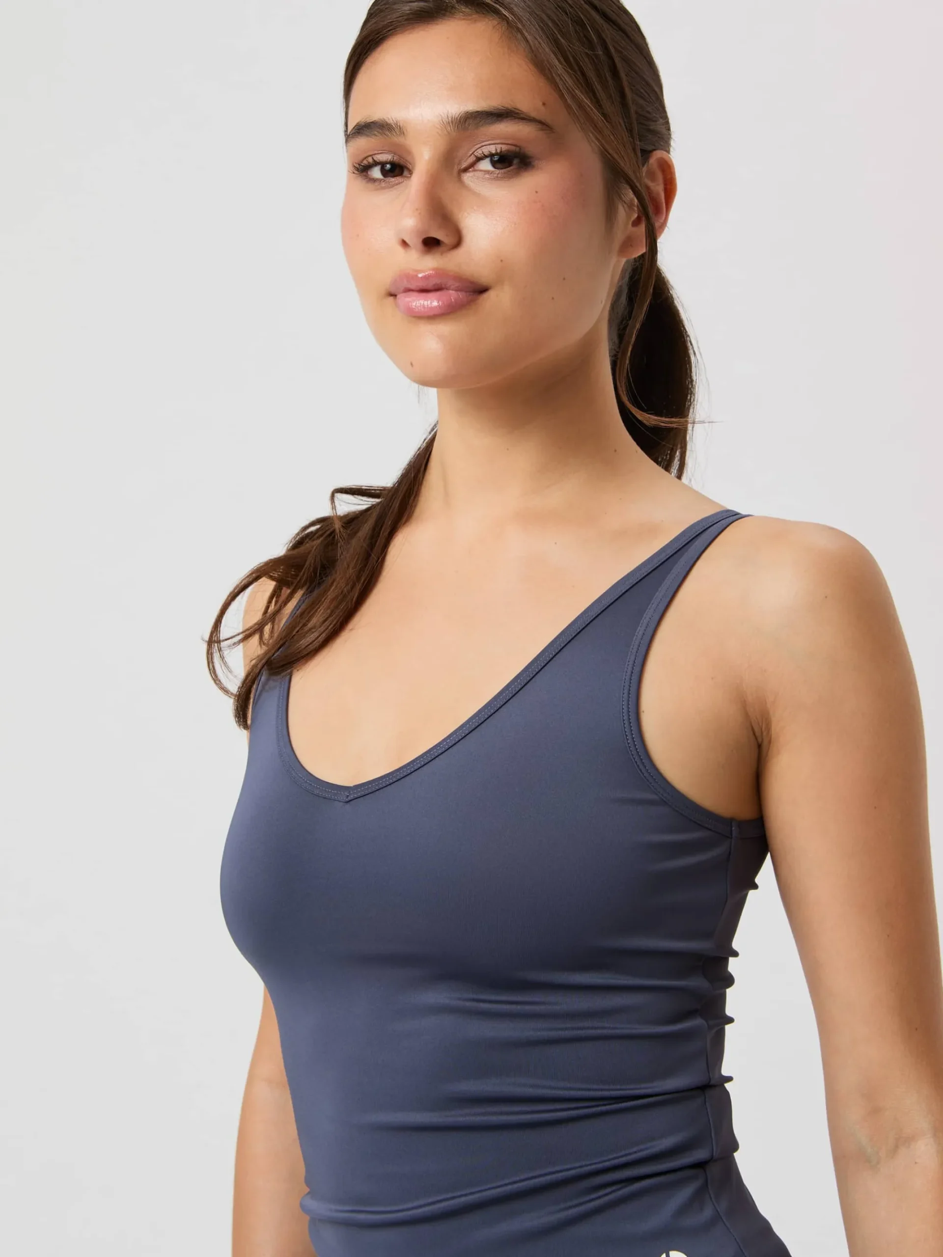 Björn Borg Toppar * Ace Deep V Neck Tank Top Odyssey Gray