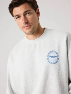 Björn Borg Tröjor|Vardag & Loungewear * Ace Overized weathirt Ultra Light Grey Melange