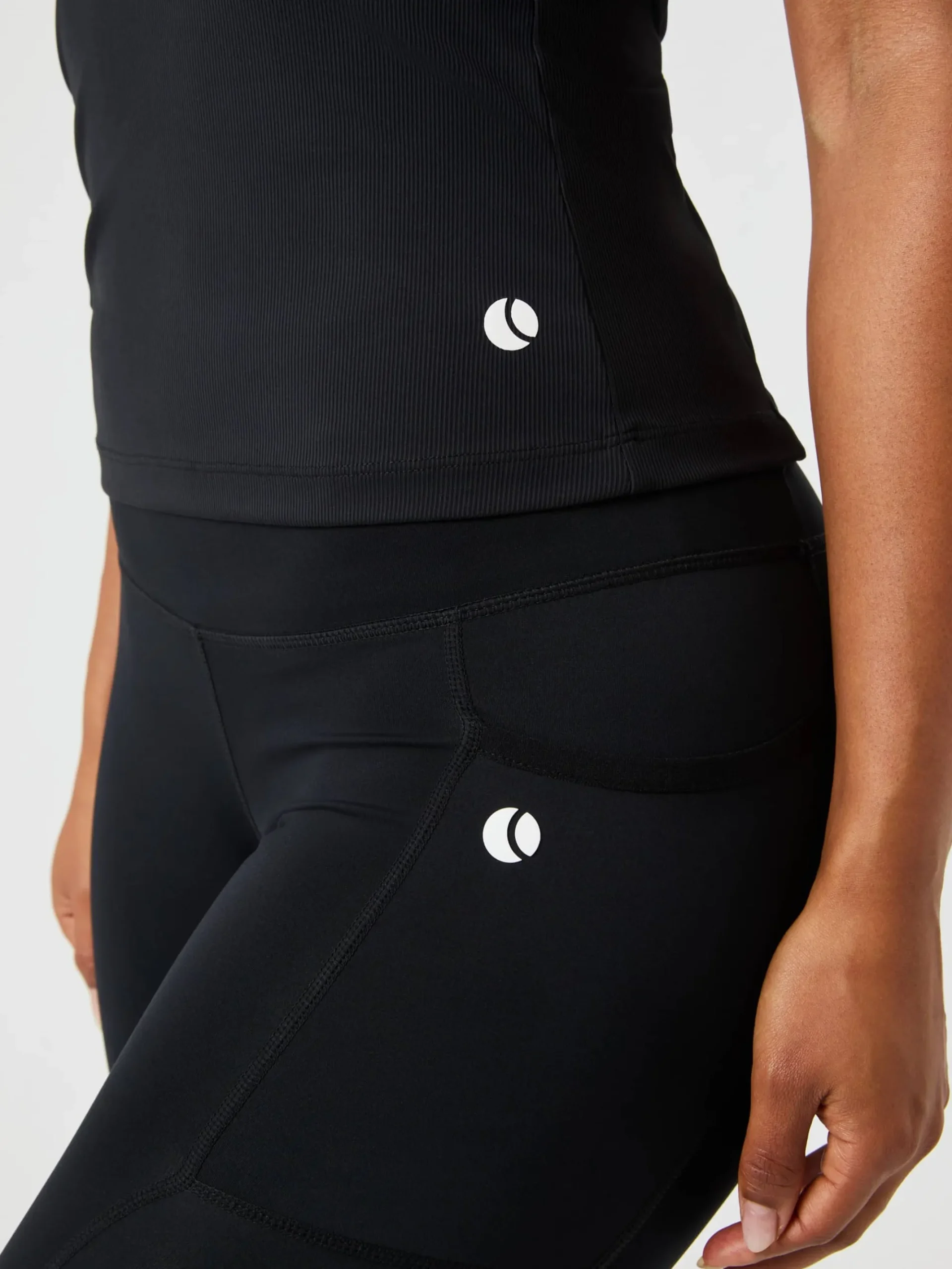 Björn Borg Toppar|Tennis & Padel * Ace Pocket Ribbed Tank Top Black Beauty