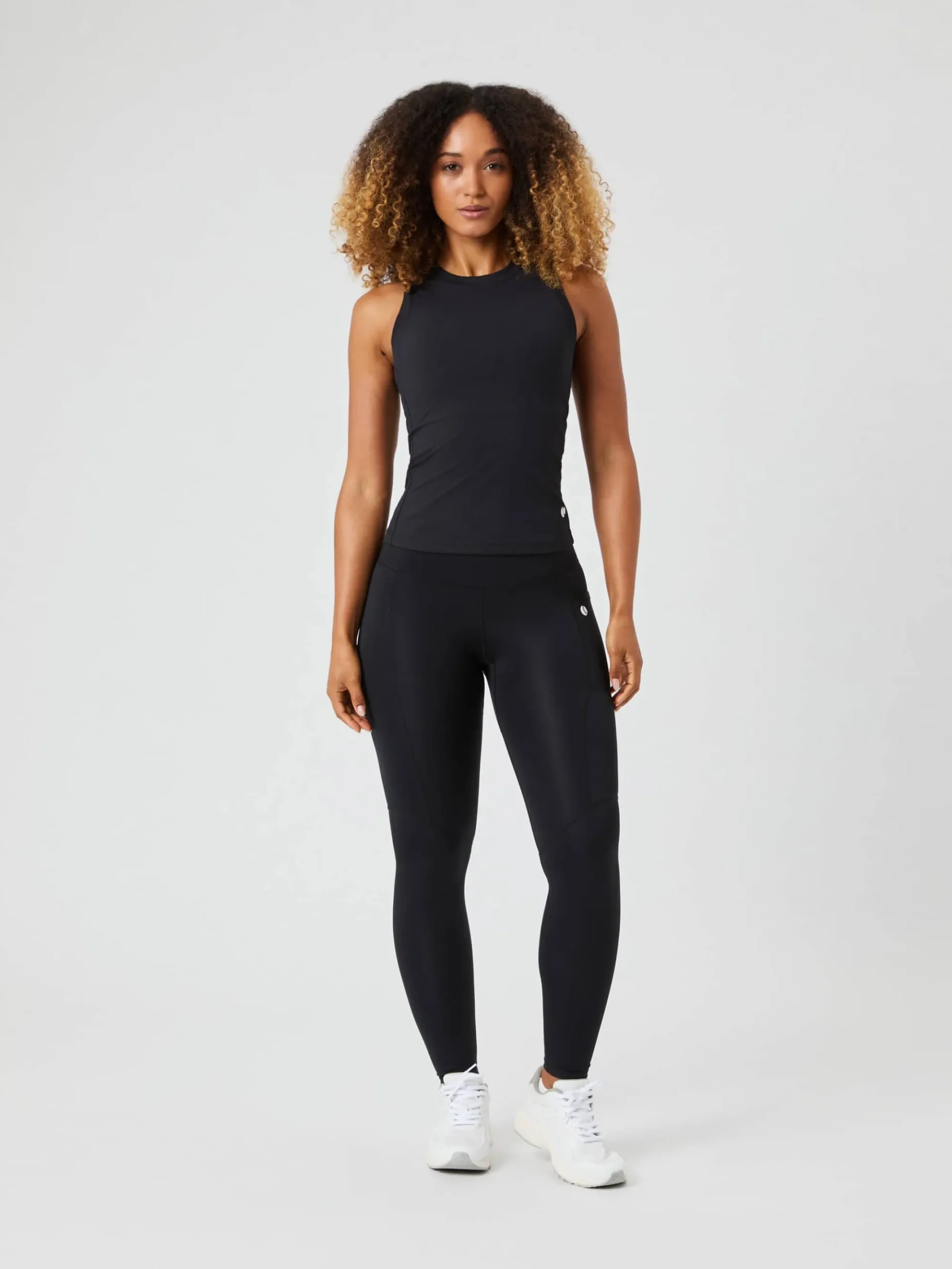 Björn Borg Toppar|Tennis & Padel * Ace Pocket Ribbed Tank Top Black Beauty