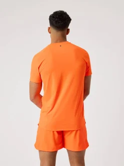 Björn Borg T-Shirts|Gym & Träning * Borg Athetic T-hirt Shocking Orange