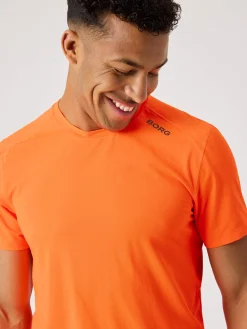 Björn Borg T-Shirts|Gym & Träning * Borg Athetic T-hirt Shocking Orange