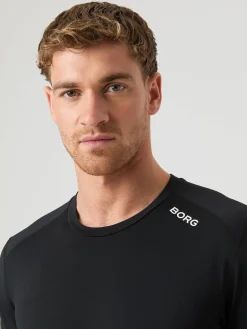 Björn Borg T-Shirts|Gym & Träning * Borg Athetic T-hirt Black Beauty