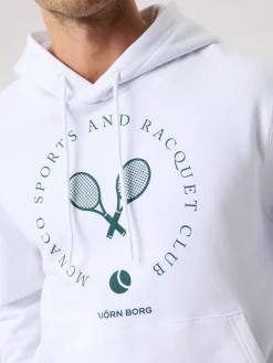 Björn Borg Hoodies|Tennis & Padel * Borg Caic Print Hoodie Brilliant White