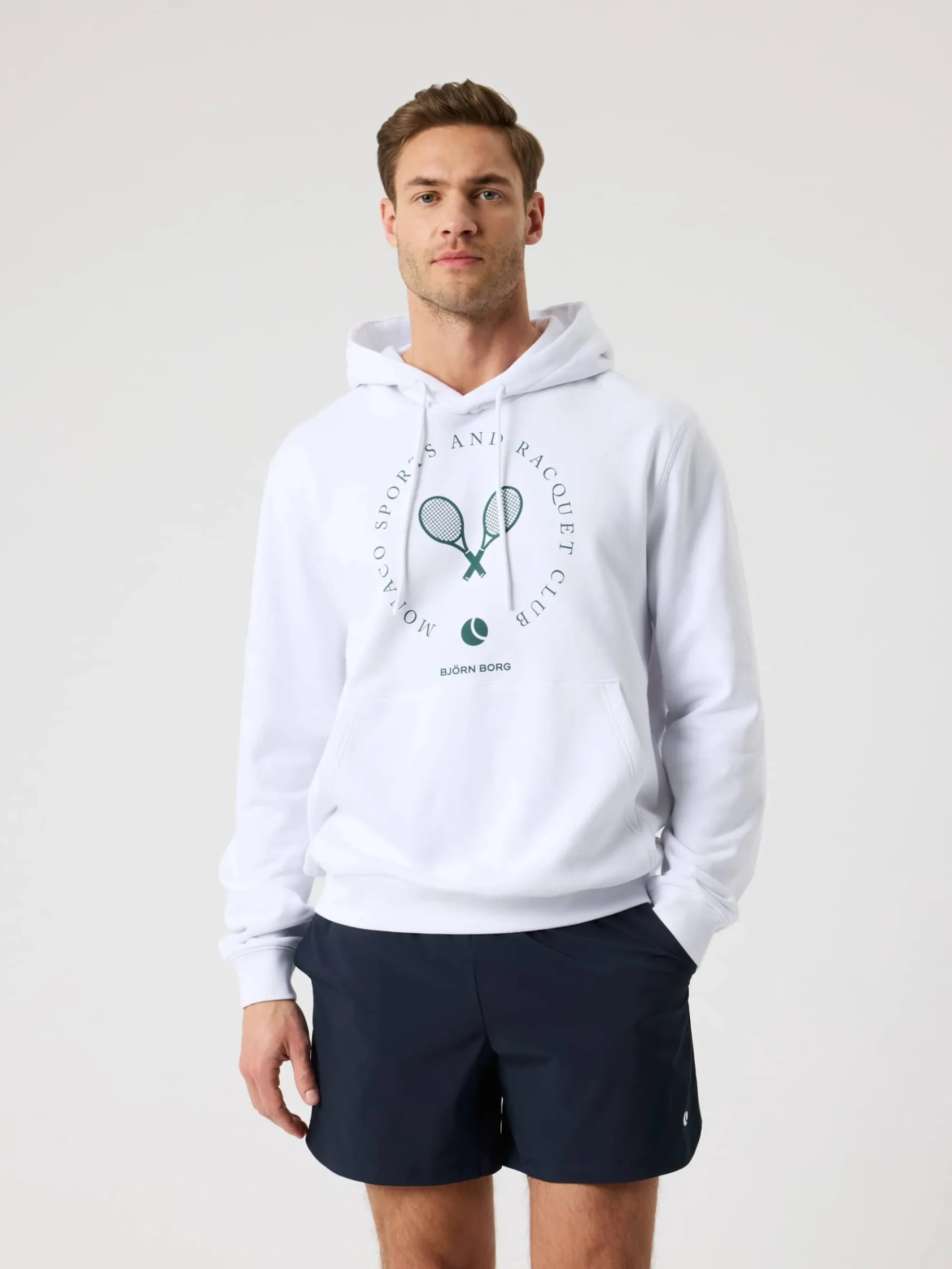 Björn Borg Hoodies|Tennis & Padel * Borg Caic Print Hoodie Brilliant White