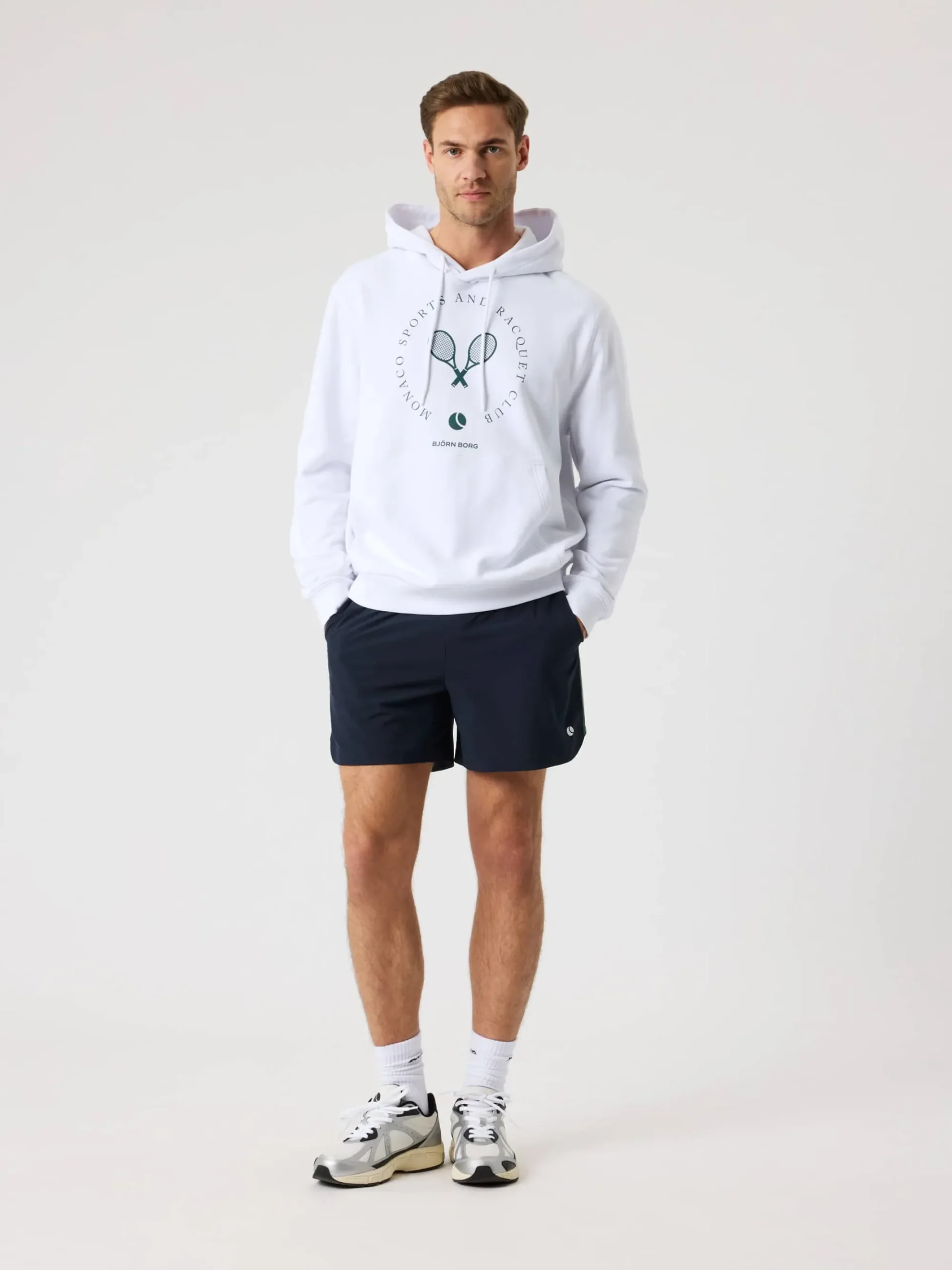 Björn Borg Hoodies|Tennis & Padel * Borg Caic Print Hoodie Brilliant White