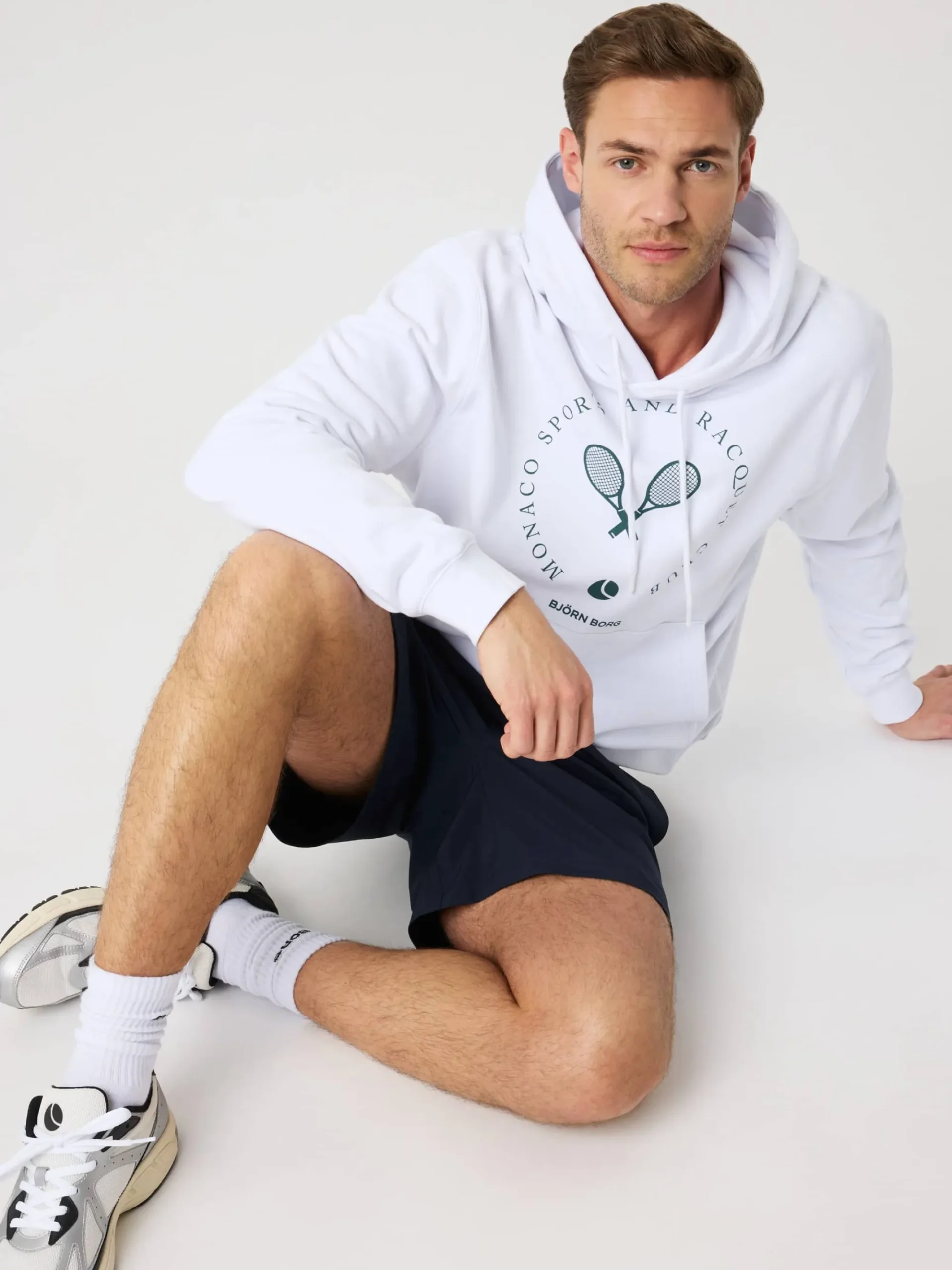 Björn Borg Hoodies|Tennis & Padel * Borg Caic Print Hoodie Brilliant White