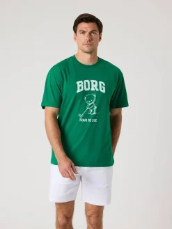 Björn Borg T-Shirts|Golf * Borg Caic Print T-hirt Verdant Green