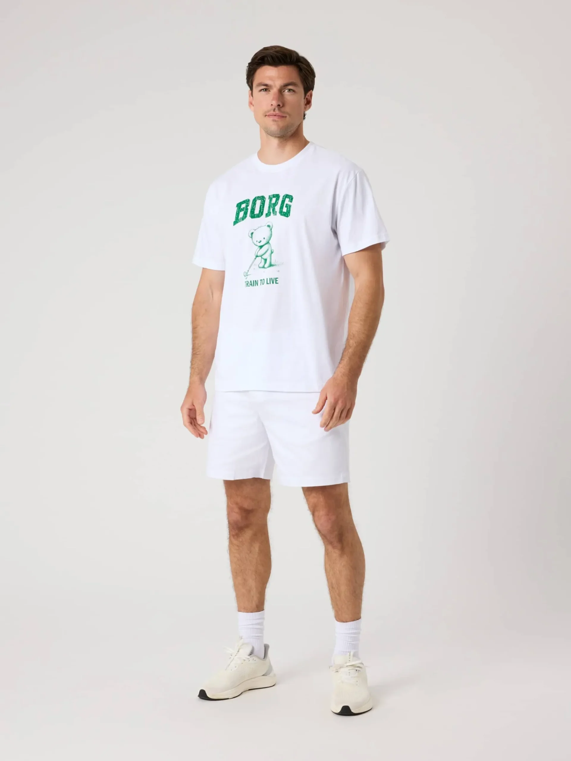 Björn Borg T-Shirts|Golf * Borg Caic Print T-hirt Brilliant White