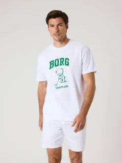 Björn Borg T-Shirts|Golf * Borg Caic Print T-hirt Brilliant White