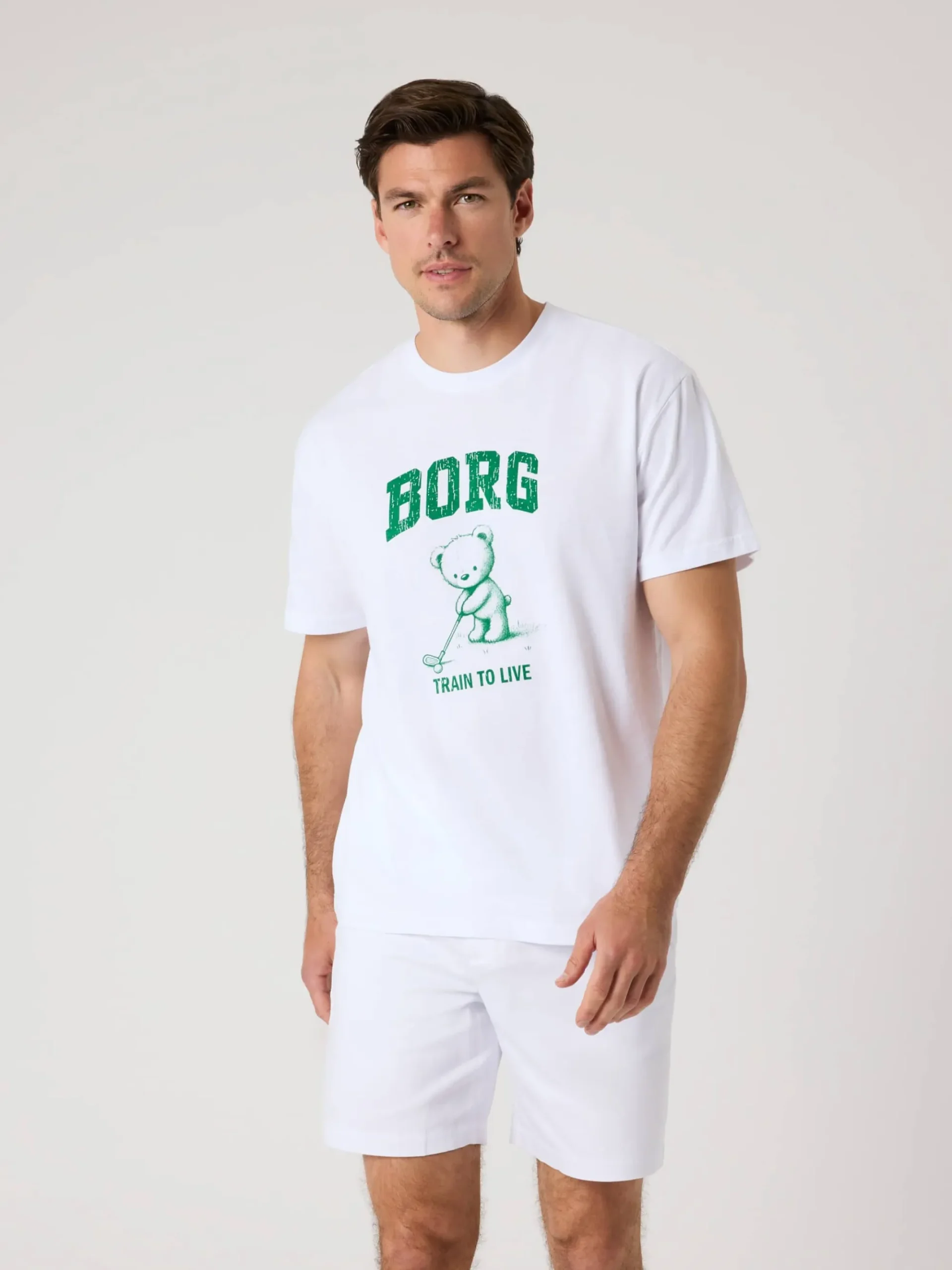 Björn Borg T-Shirts|Golf * Borg Caic Print T-hirt Brilliant White