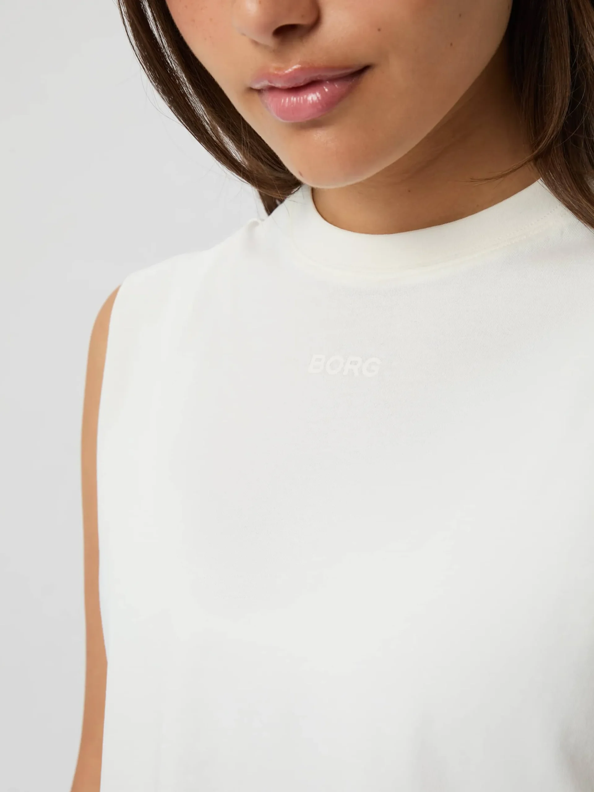 Björn Borg Toppar * Borg Cropped Tank Top Cannoli Cream
