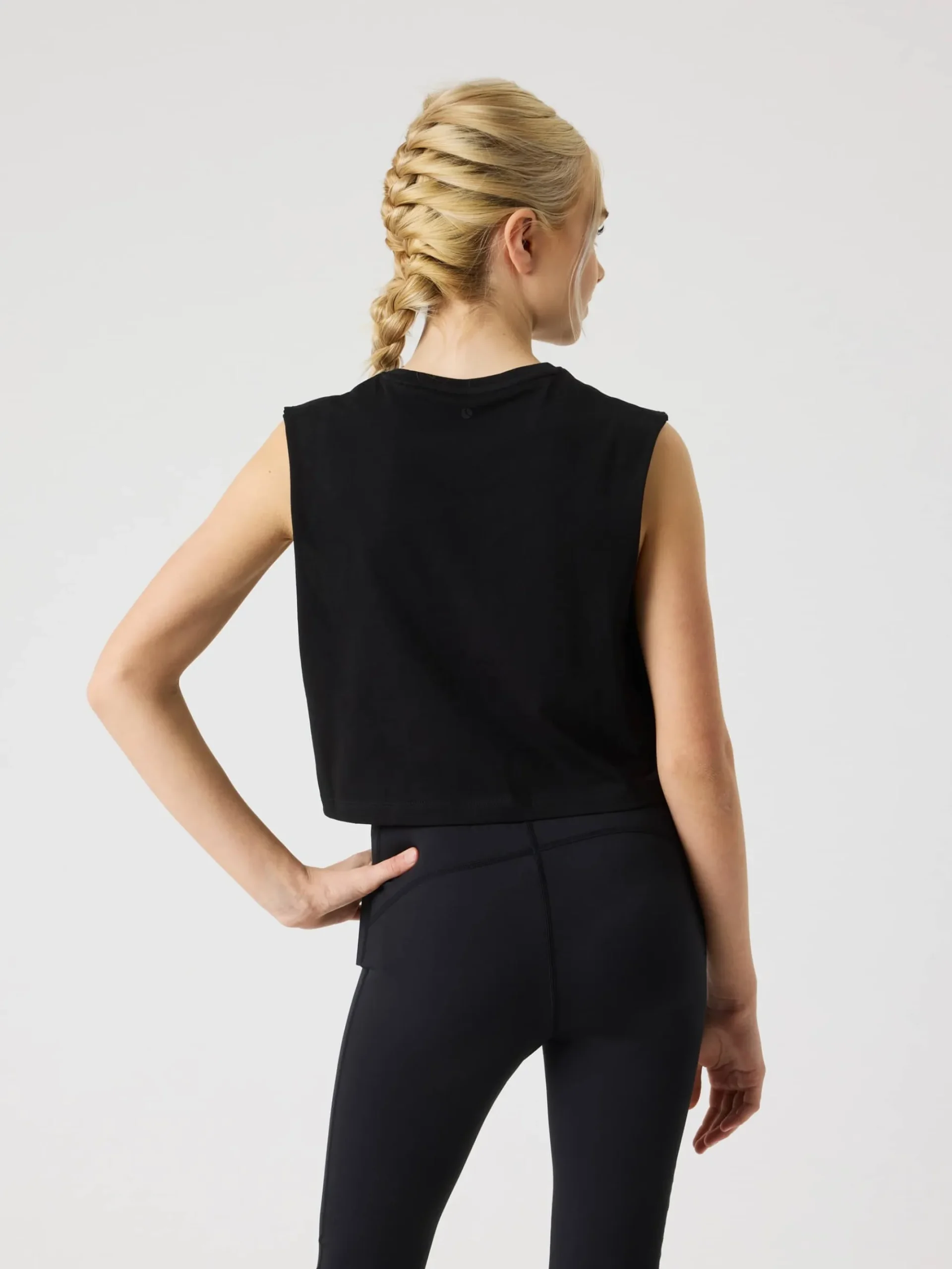 Björn Borg Toppar * Borg Cropped Tank Top Black Beauty