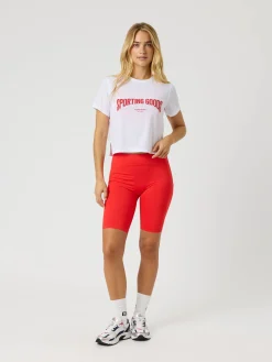 Björn Borg T-Shirts|Gym & Träning * Borg Cropped T-hirt Brilliant White