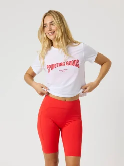 Björn Borg T-Shirts|Gym & Träning * Borg Cropped T-hirt Brilliant White