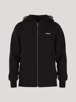 Björn Borg Hoodies|Vardag & Loungewear * Borg Eentia 4 Zip Hoodie Black Beauty