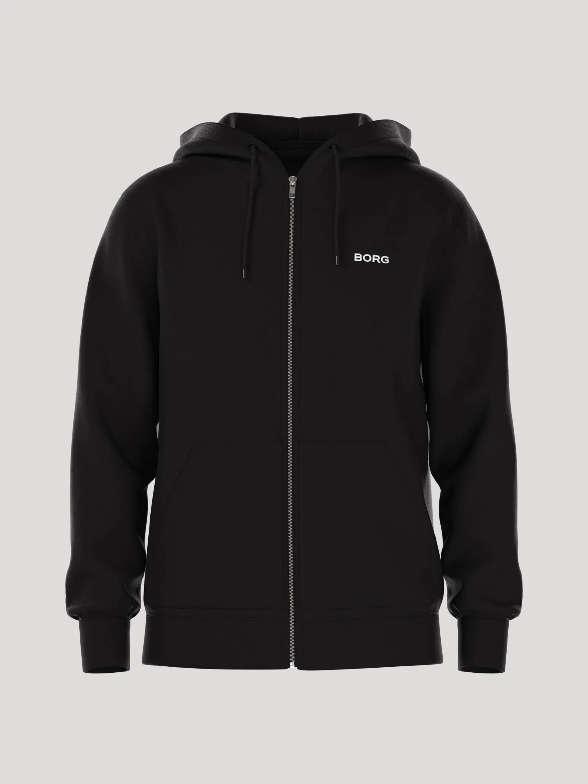 Björn Borg Hoodies|Vardag & Loungewear * Borg Eentia 4 Zip Hoodie Black Beauty