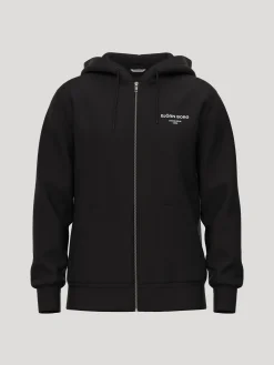 Björn Borg Hoodies|Vardag & Loungewear * Borg Eentia 1 Zip Hoodie Black Beauty