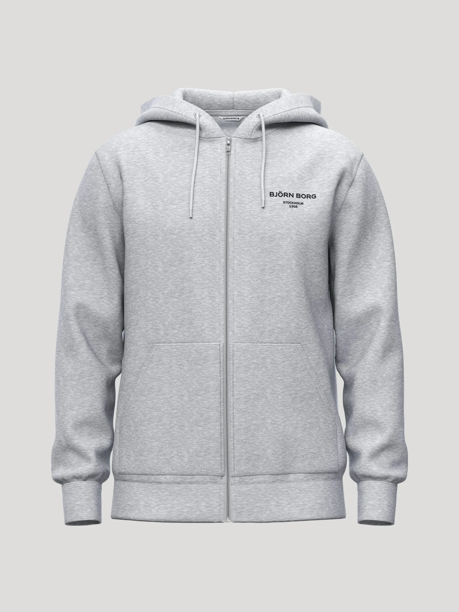 Björn Borg Hoodies|Vardag & Loungewear * Borg Eentia 1 Zip Hoodie Gråmelerad