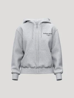 Björn Borg Hoodies|Vardag & Loungewear * Borg Eentia 1 Zip Hoodie Gråmelerad