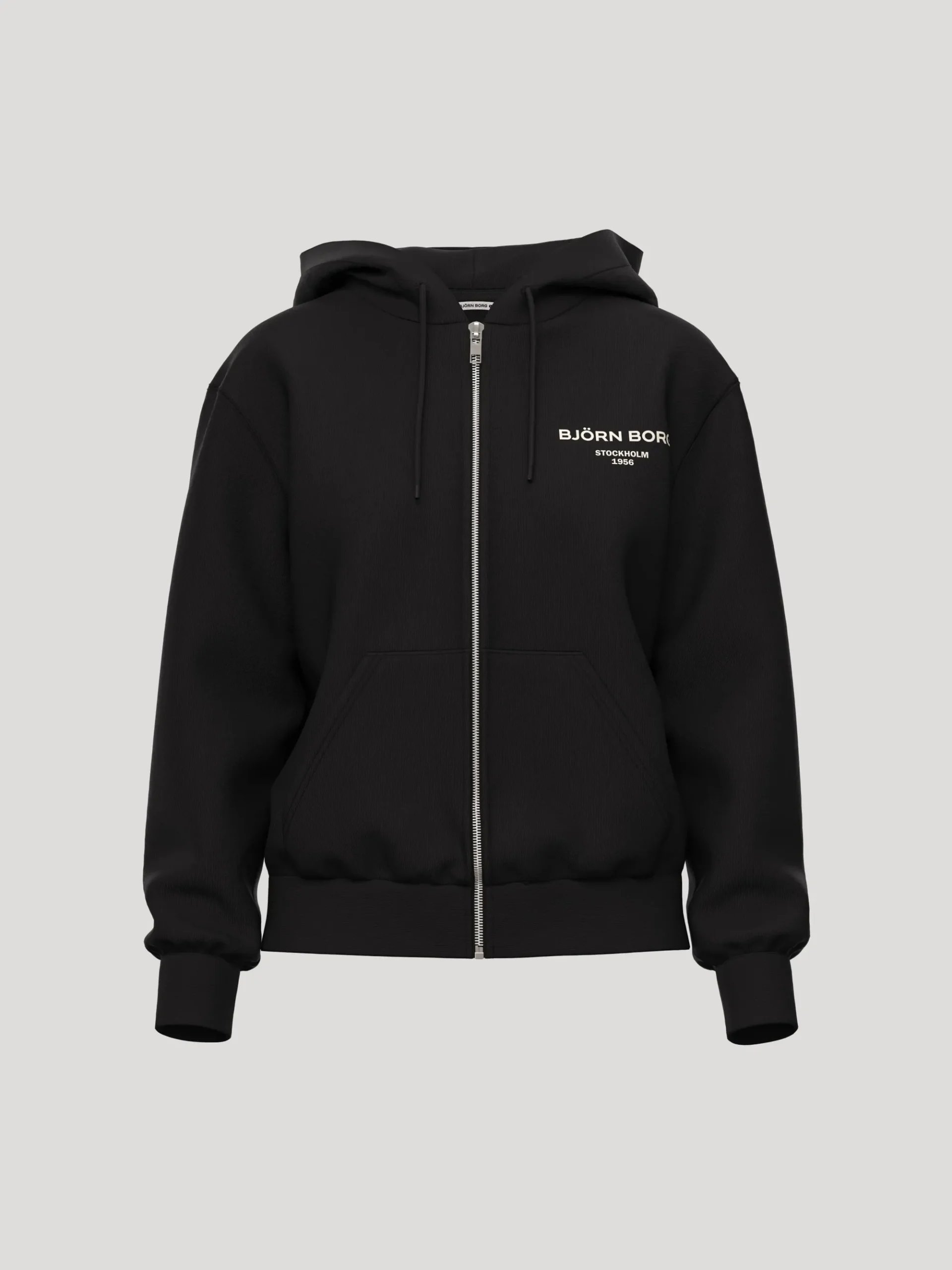 Björn Borg Hoodies|Vardag & Loungewear * Borg Eentia 1 Zip Hoodie Black Beauty