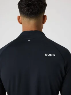 Björn Borg Tröjor|Golf * Borg Gof idayer Haf Zip Black Beauty