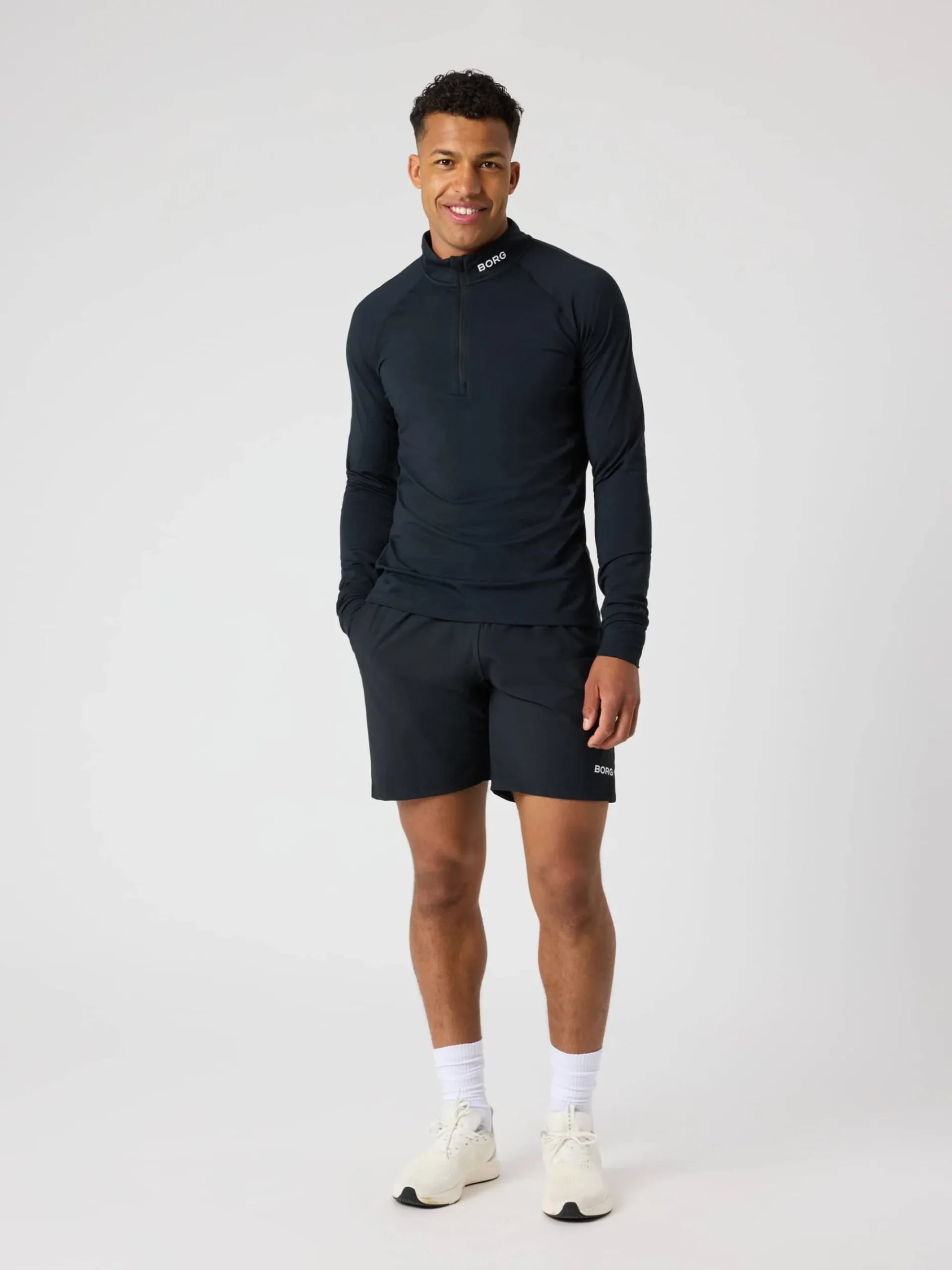 Björn Borg Tröjor|Golf * Borg Gof idayer Haf Zip Black Beauty
