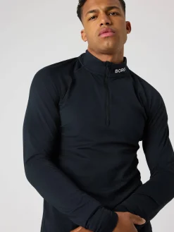 Björn Borg Tröjor|Golf * Borg Gof idayer Haf Zip Black Beauty