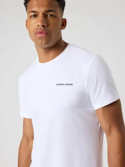 Björn Borg T-Shirts|Gym & Träning * Borg Graphic T-hirt Brilliant White