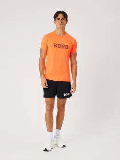 Björn Borg T-Shirts|Gym & Träning * Borg Graphic T-hirt Shocking Orange