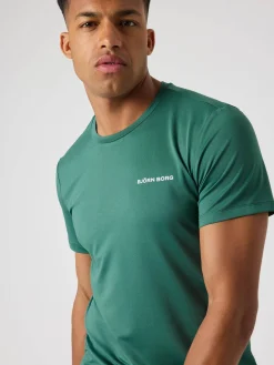 Björn Borg T-Shirts|Gym & Träning * Borg Graphic T-hirt Mallard Green