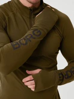 Björn Borg Tröjor * Borg idayer Haf Zip Dark Olive