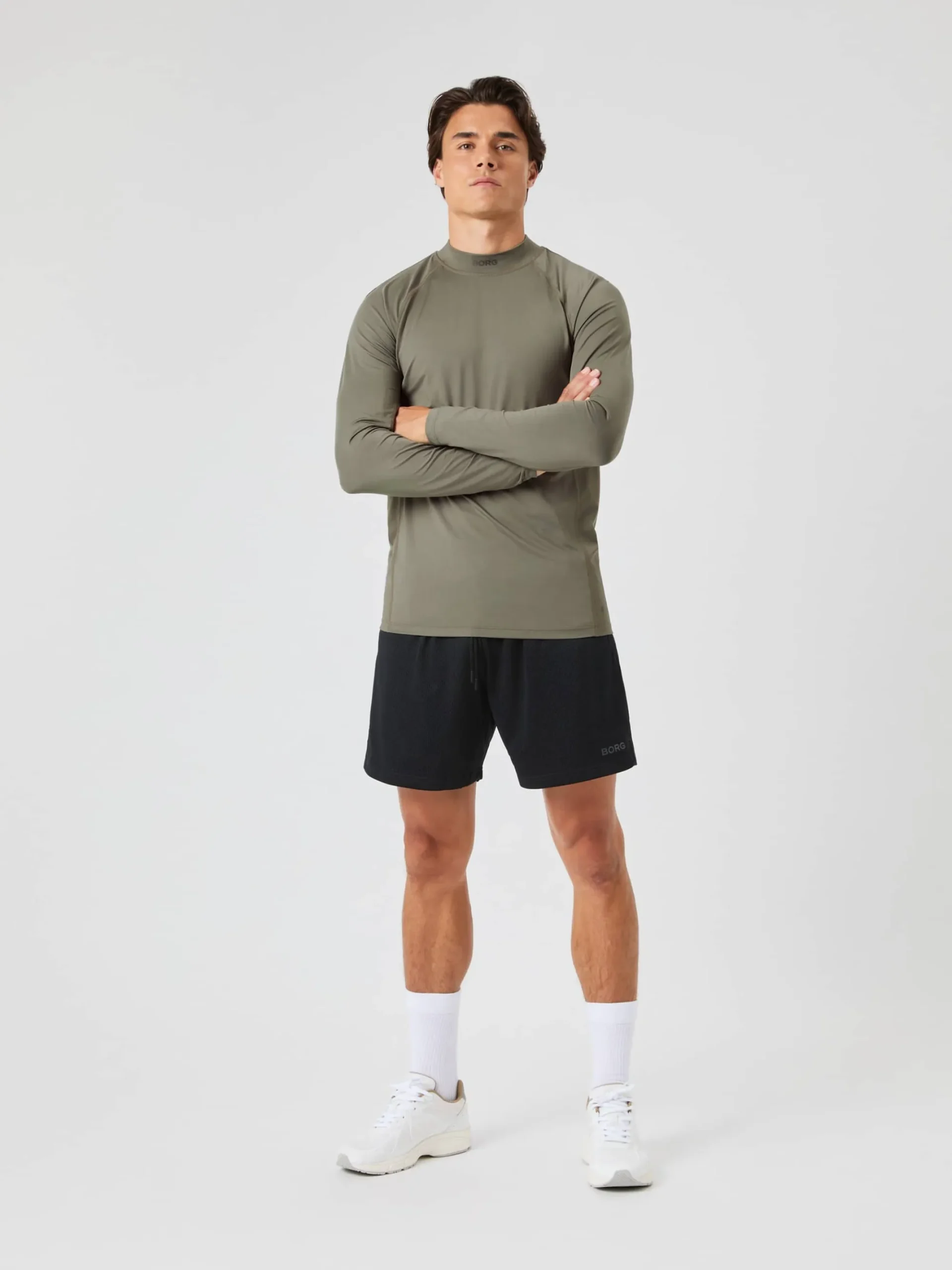 Björn Borg T-Shirts * Borg ock Neck T-hirt Dusty Olive