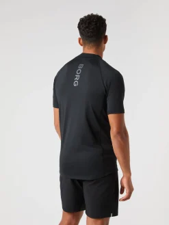 Björn Borg T-Shirts|Tennis & Padel * Borg ock Neck T-hirt Black Beauty