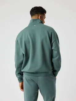 Björn Borg Gym & Träning|Tröjor * Borg Overized Haf-Zip Balsam Green