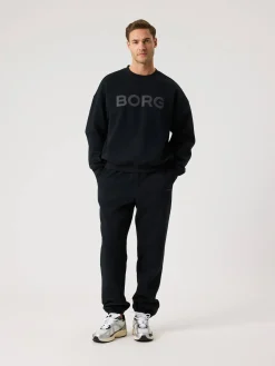 Björn Borg Gym & Träning|Tröjor * Borg Overized ogo weathirt Black Beauty
