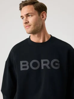 Björn Borg Gym & Träning|Tröjor * Borg Overized ogo weathirt Black Beauty