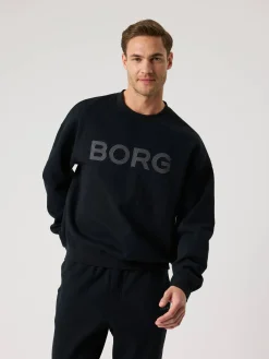 Björn Borg Gym & Träning|Tröjor * Borg Overized ogo weathirt Black Beauty