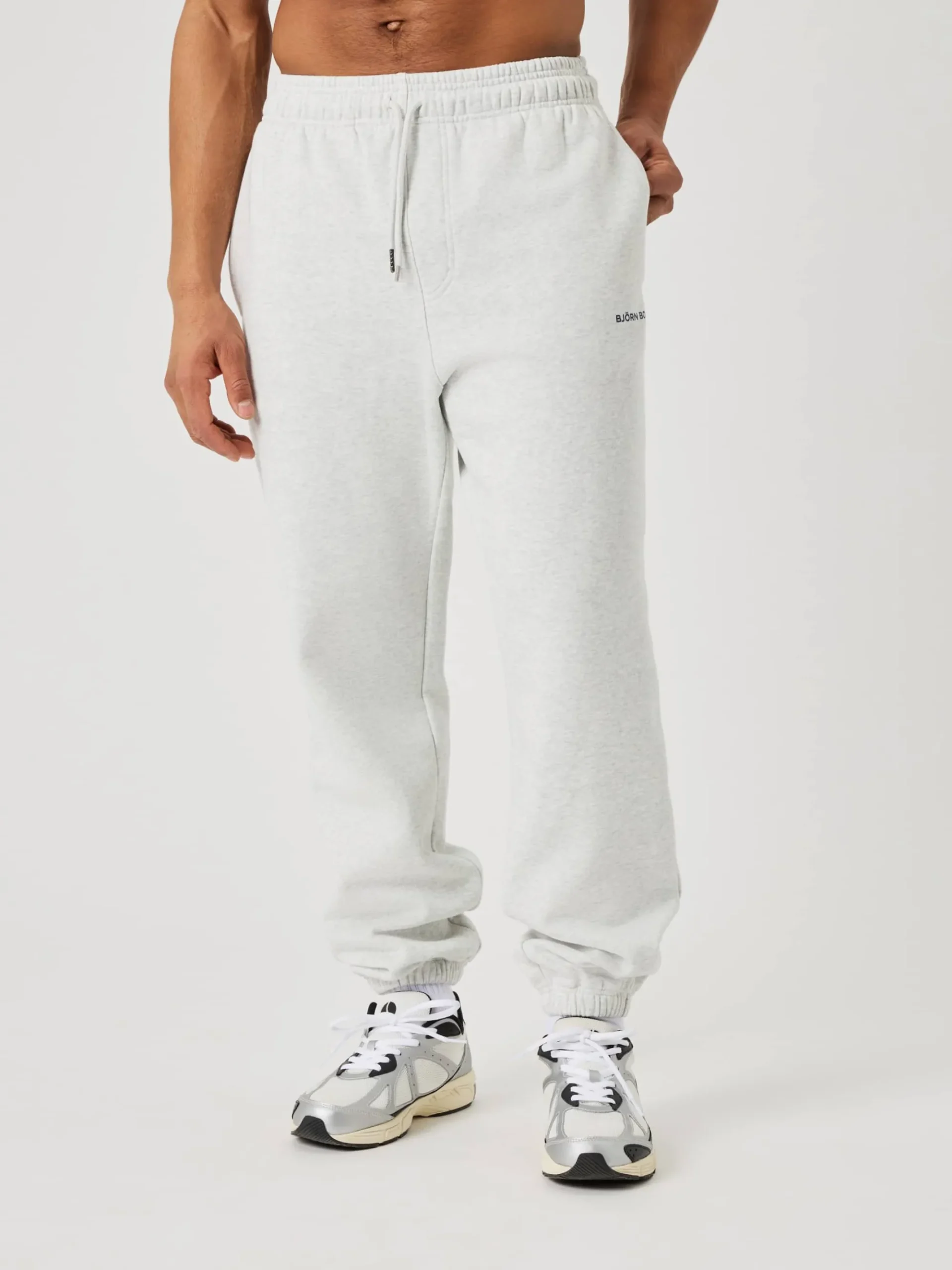 Björn Borg Vardag & Loungewear|Byxor * Borg Overized weatpant Ultra Light Grey Melange