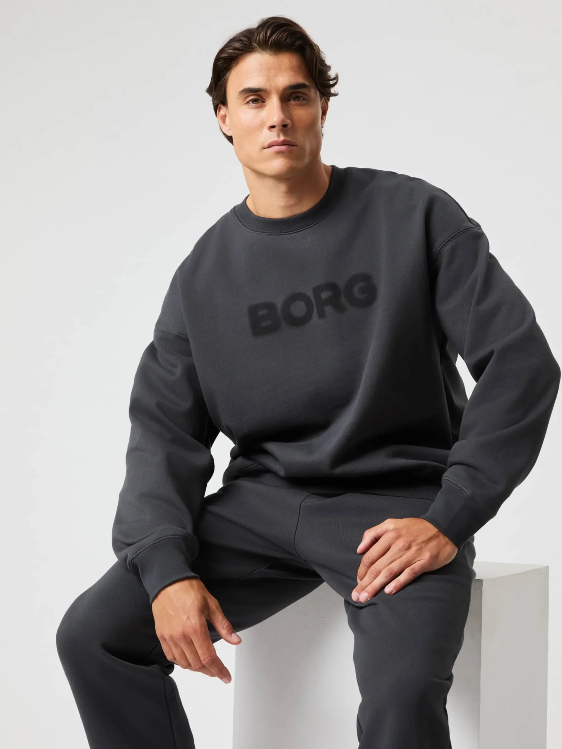 Björn Borg Tröjor * Borg Overized weathirt Asphalt