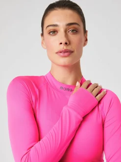 Björn Borg Tröjor * Borg Perforance Bruhed ockneck Pink Glo