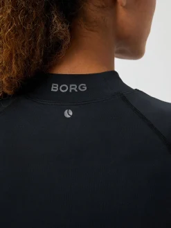 Björn Borg Löpning|Tröjor * Borg Perforance Bruhed ockneck Black Beauty