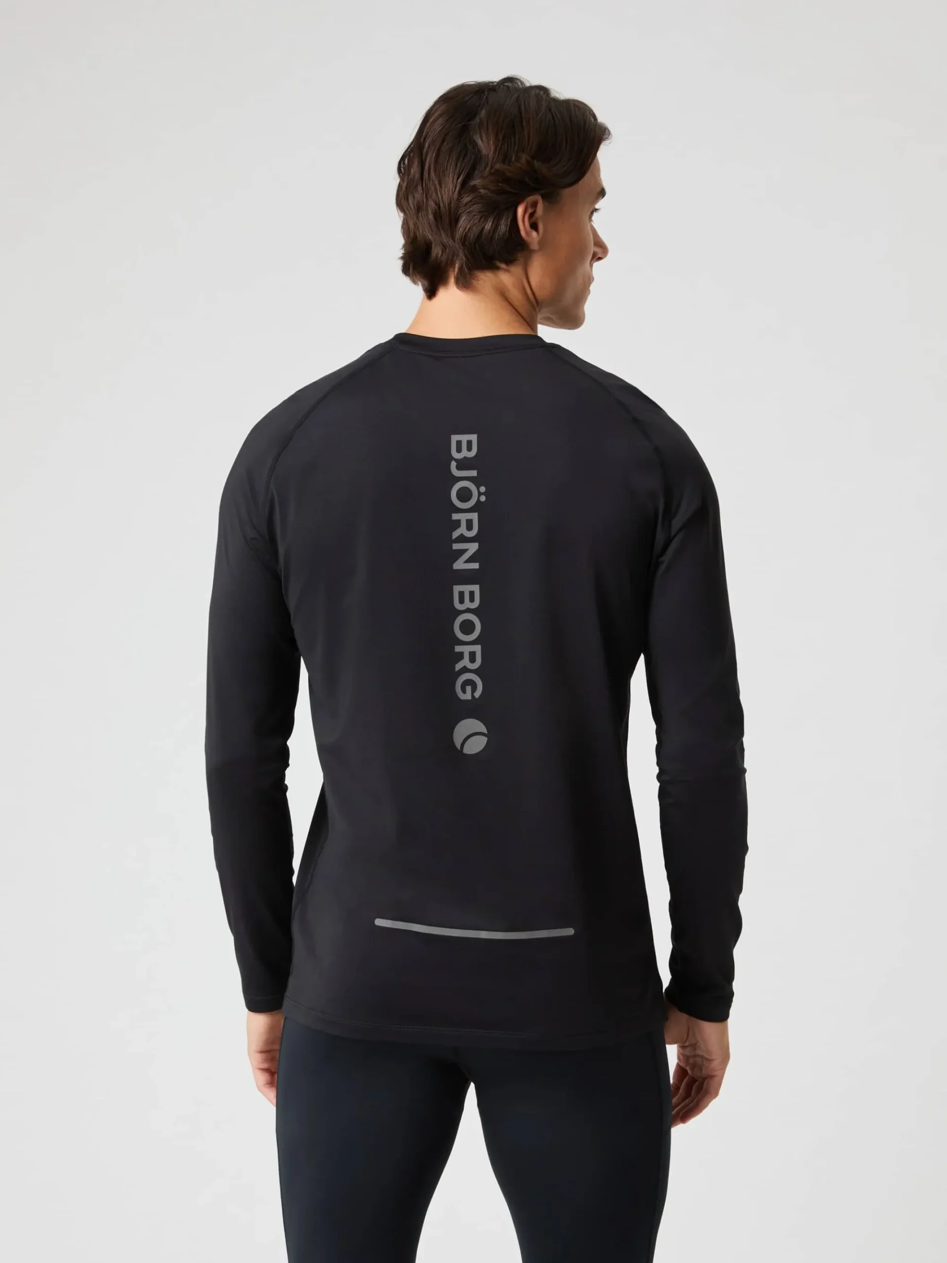 Björn Borg T-Shirts * Borg Perforance ong eeve Bruhed T-hirt Black Beauty