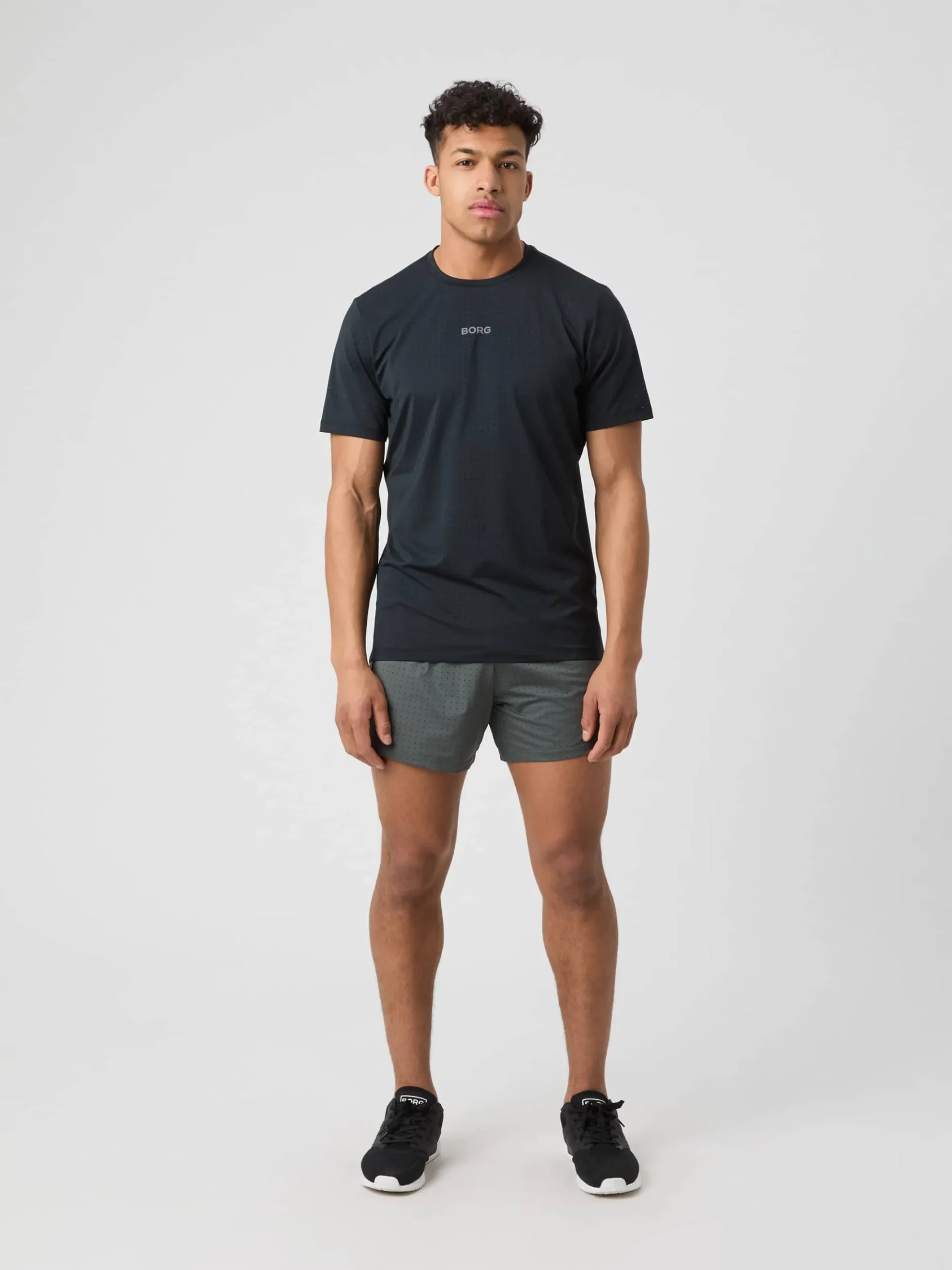 Björn Borg T-Shirts|Gym & Träning * Borg Perforance Perforated T-hirt Black Beauty