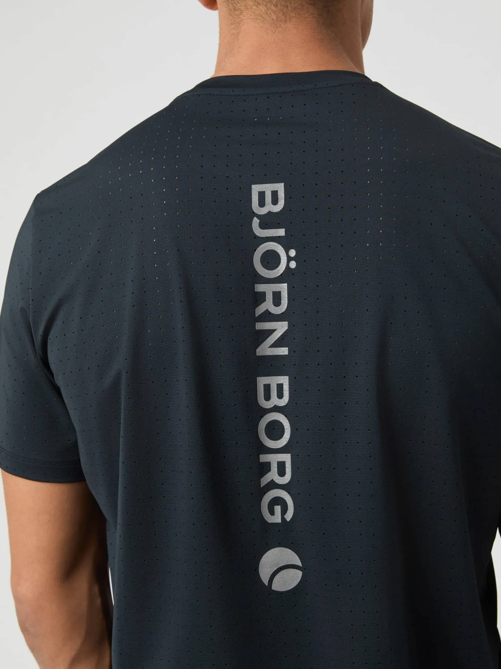 Björn Borg T-Shirts|Gym & Träning * Borg Perforance Perforated T-hirt Black Beauty