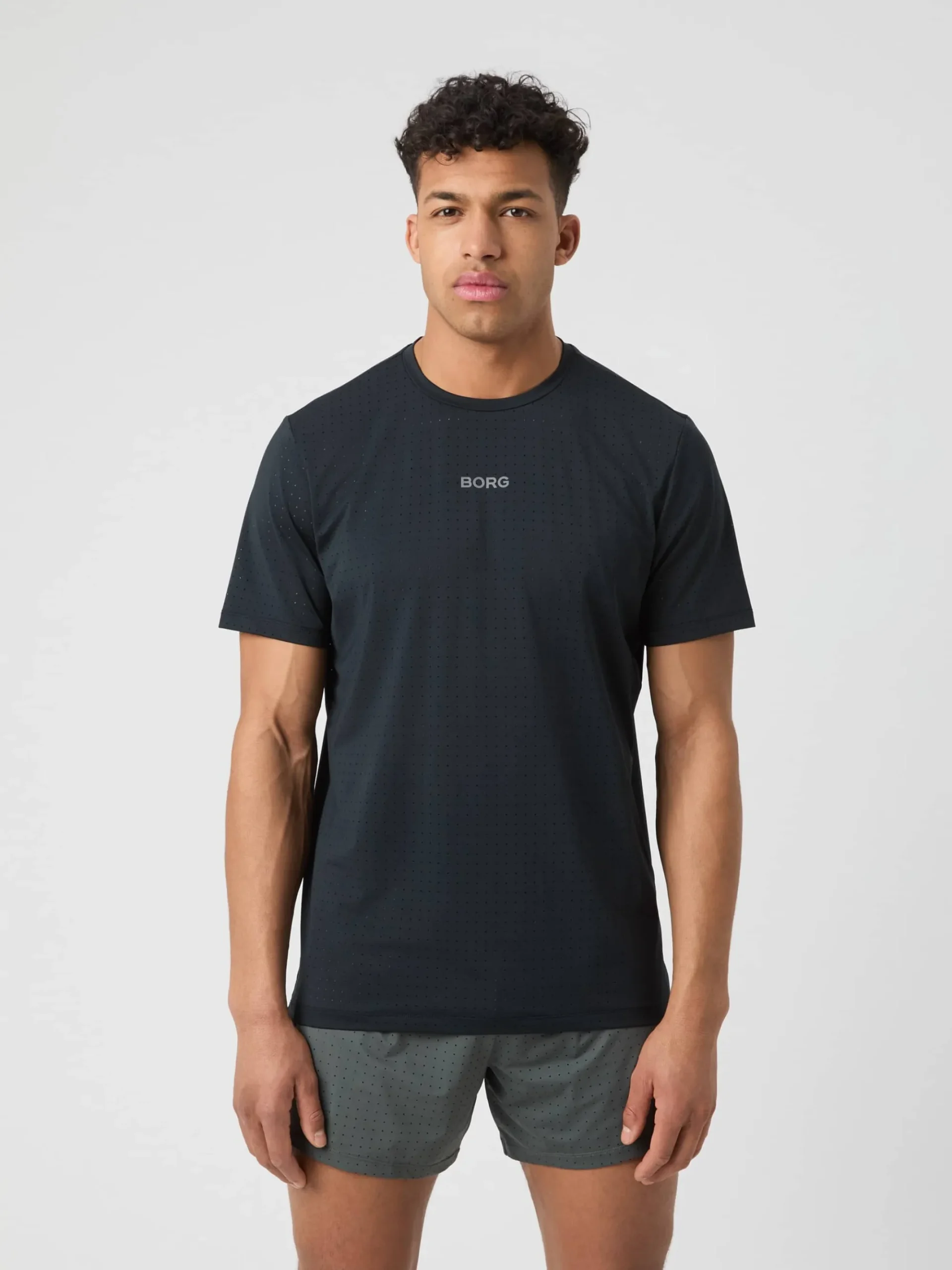 Björn Borg T-Shirts|Gym & Träning * Borg Perforance Perforated T-hirt Black Beauty