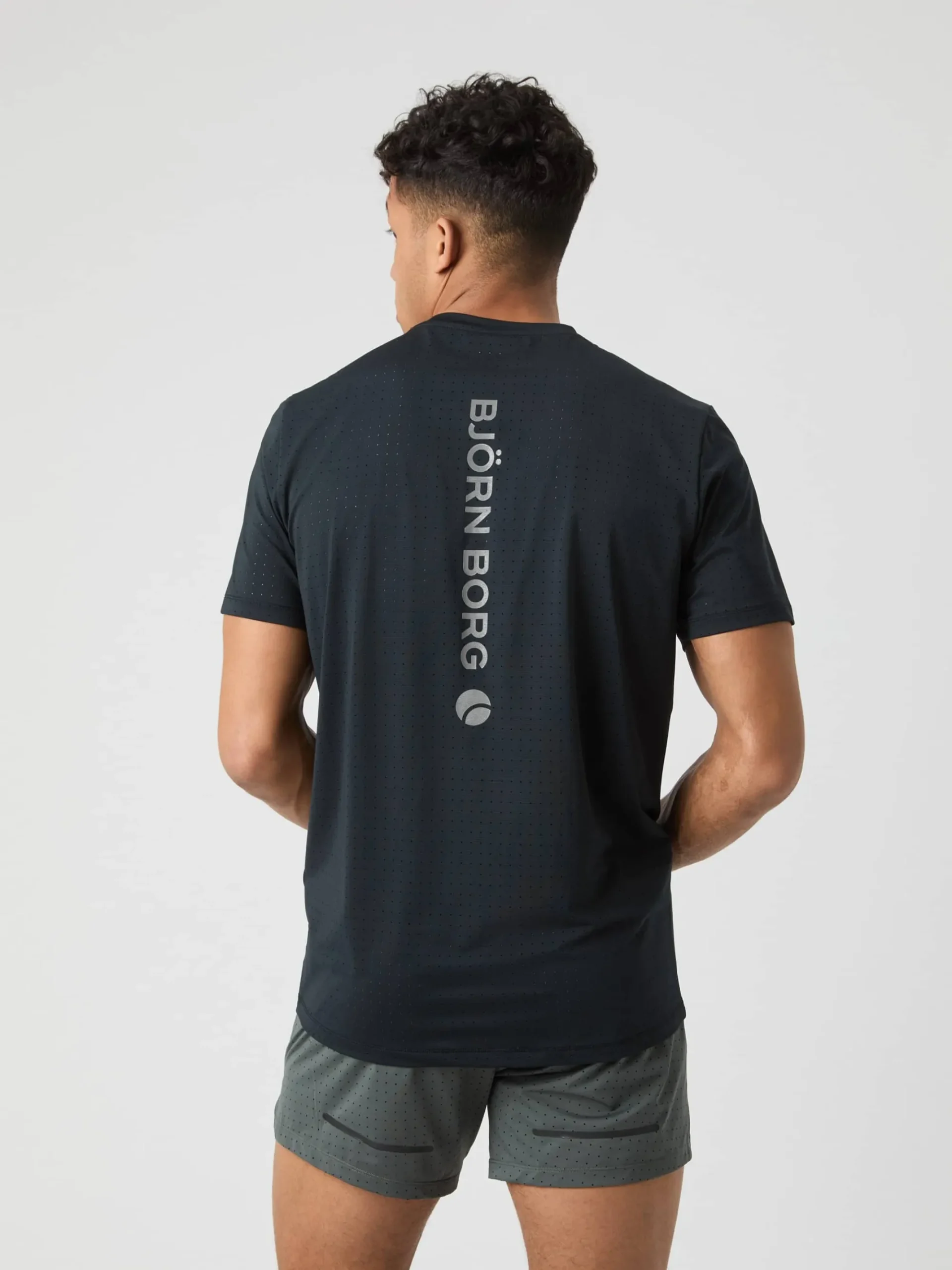Björn Borg T-Shirts|Gym & Träning * Borg Perforance Perforated T-hirt Black Beauty