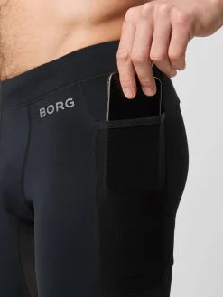 Björn Borg Träningstights|Gym & Träning * Borg Running hort Tight Black Beauty