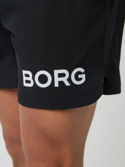 Björn Borg Gym & Träning|Shorts * Borg hort 6 Inch Svart Vit Logga