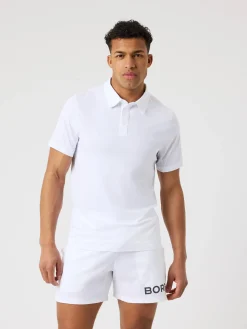 Björn Borg Gym & Träning|Pikétröjor * Borg port Poo hirt Brilliant White